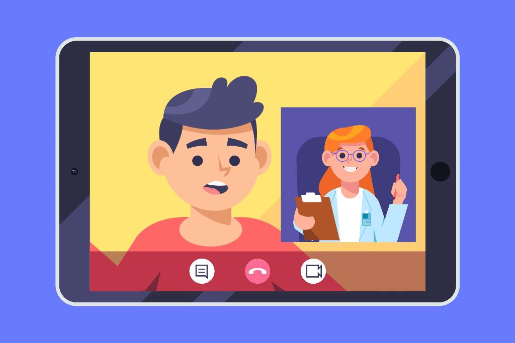 A five-minute technical check before a video appointment